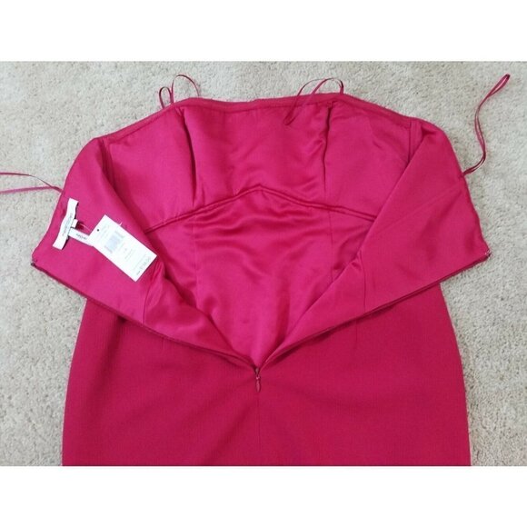 MAX & CLEO~Size 8~"JENN" CERISE-RASPBERRY Sweetheart Dress NWT $138.00 - Picture 7 of 9